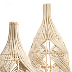 Abat-jour de suspension Garaffa en rotin naturel 70 cm, vue 8