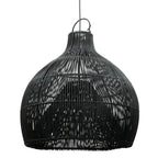 Abat-jour de suspension Lobster Trap en rotin noir 50 cm, vue 6