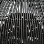Abat-jour de suspension Lobster Trap en rotin noir 50 cm, vue 7