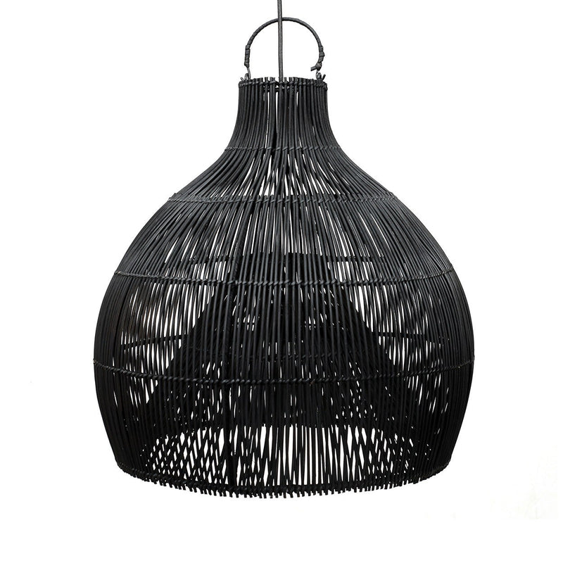 Dimensions Hanglampkap Lobster Trap in zwart rotan 50 cm