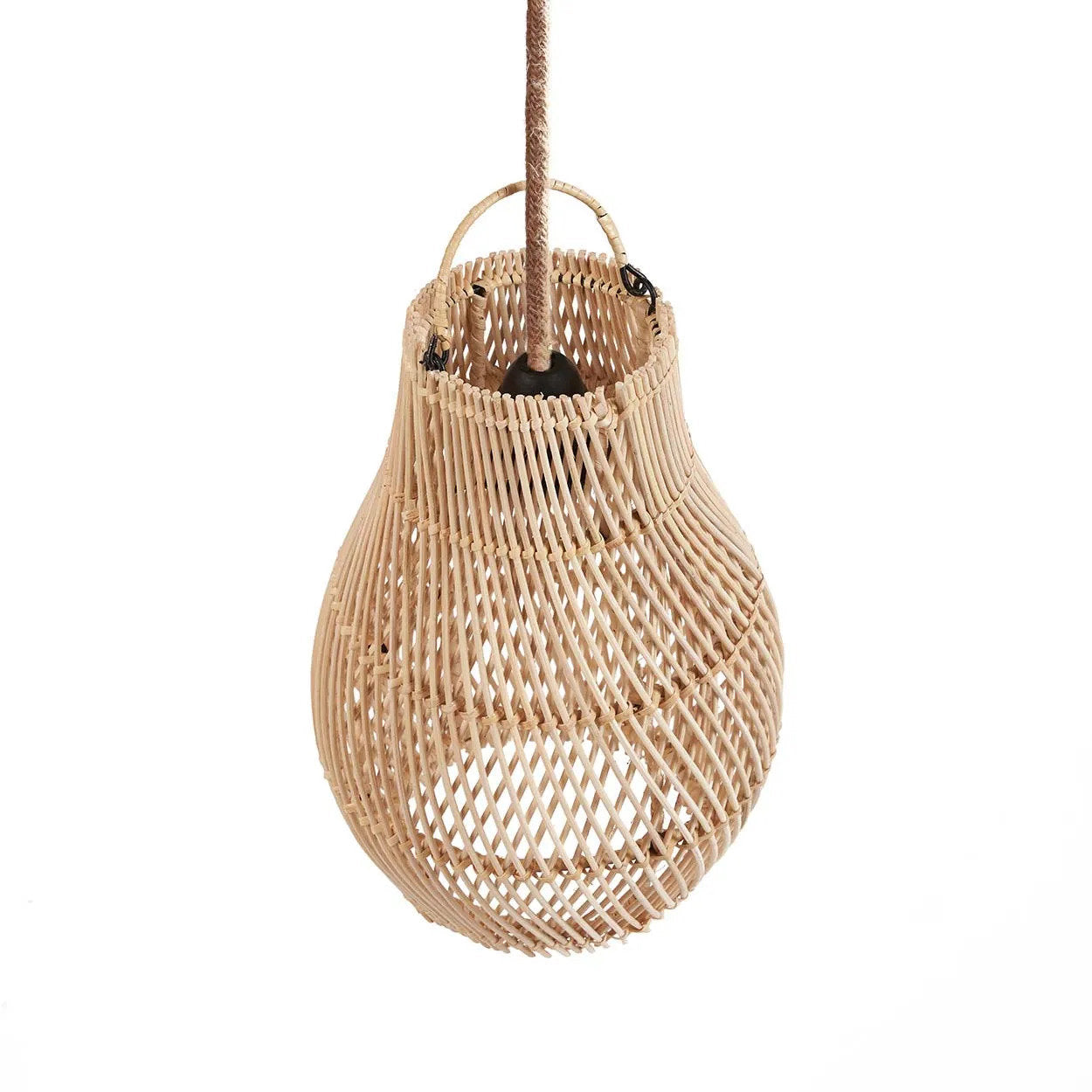 Abat-jour de suspension Piccolo en rotin naturel 20 cm, vue 3