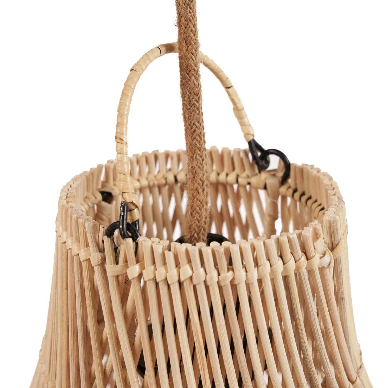 Abat-jour de suspension Piccolo en rotin naturel 20 cm, vue 4