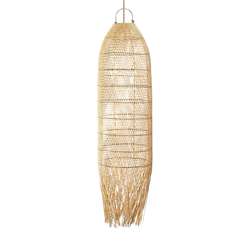 Dimensions Abat-jour de suspension Squid en rotin naturel 110 cm