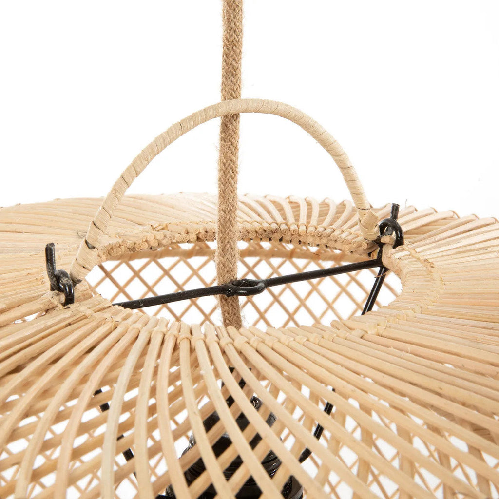 Abat-jour de suspension Wholly en rotin naturel 40 cm, vue 8