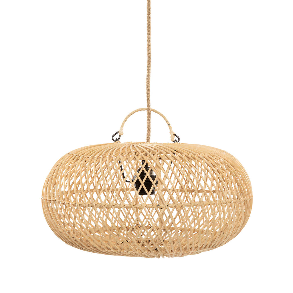Abat-jour de suspension Wholly en rotin naturel 40 cm
