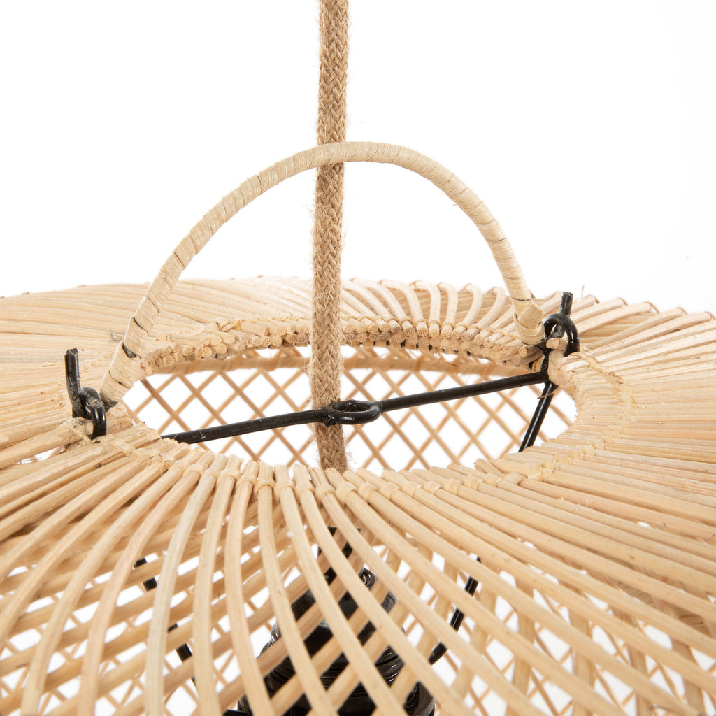 Abat-jour de suspension Wholly en rotin naturel 50 cm, vue 5