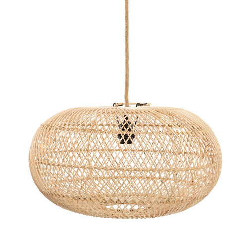 Abat-jour de suspension Wholly en rotin naturel 50 cm