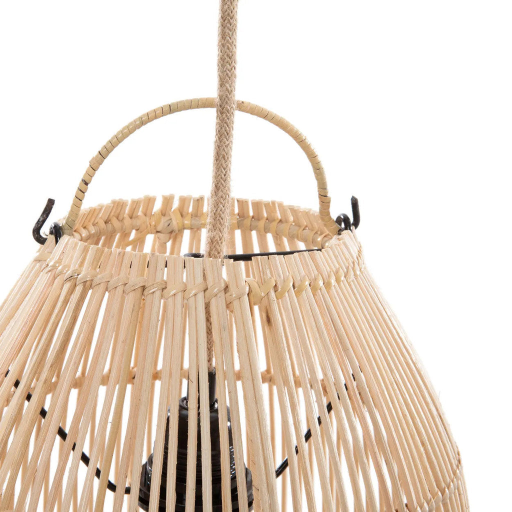 Abat-jour de suspension Zuri en rotin naturel 25 cm, vue 5