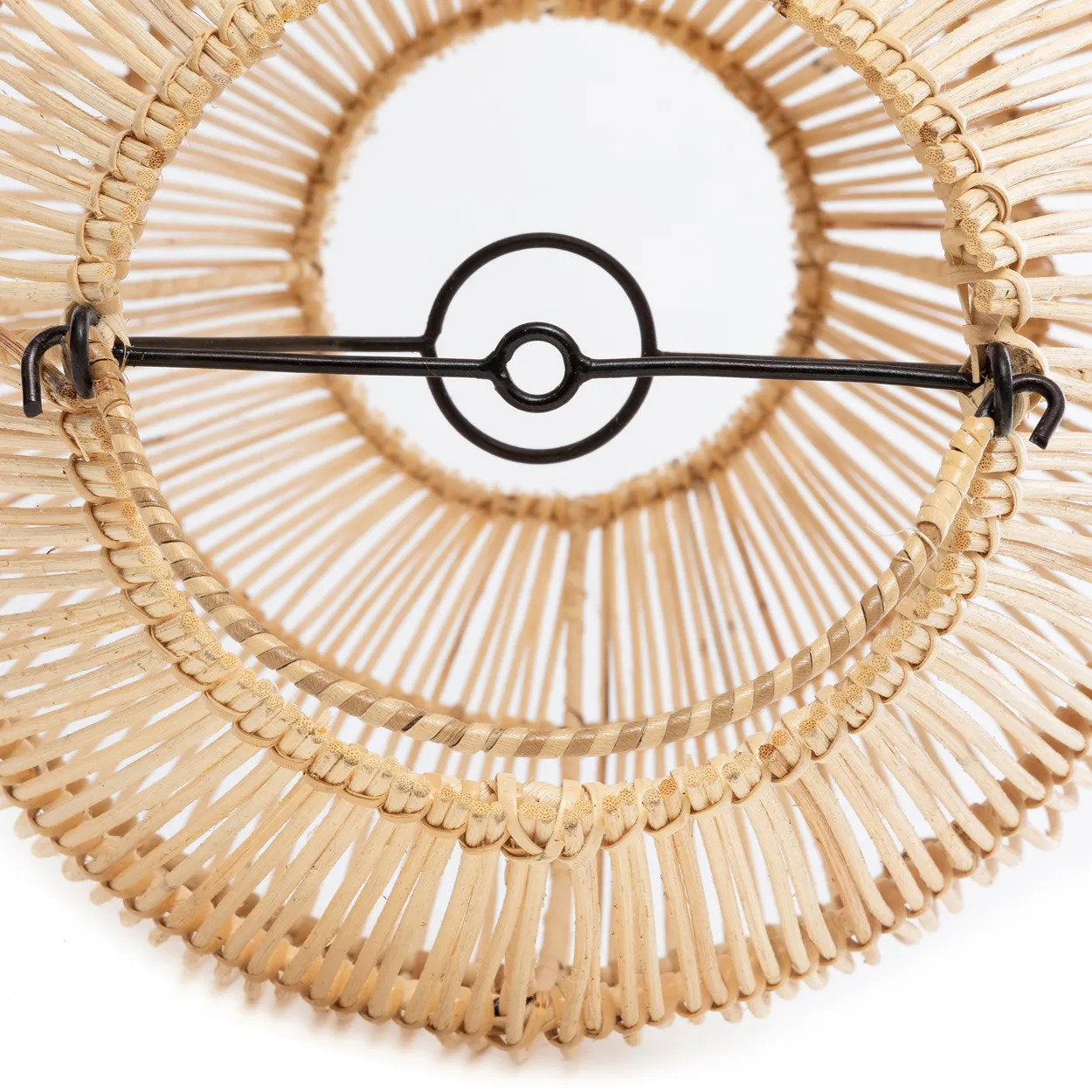 Abat-jour de suspension Zuri en rotin naturel 25 cm, vue 6