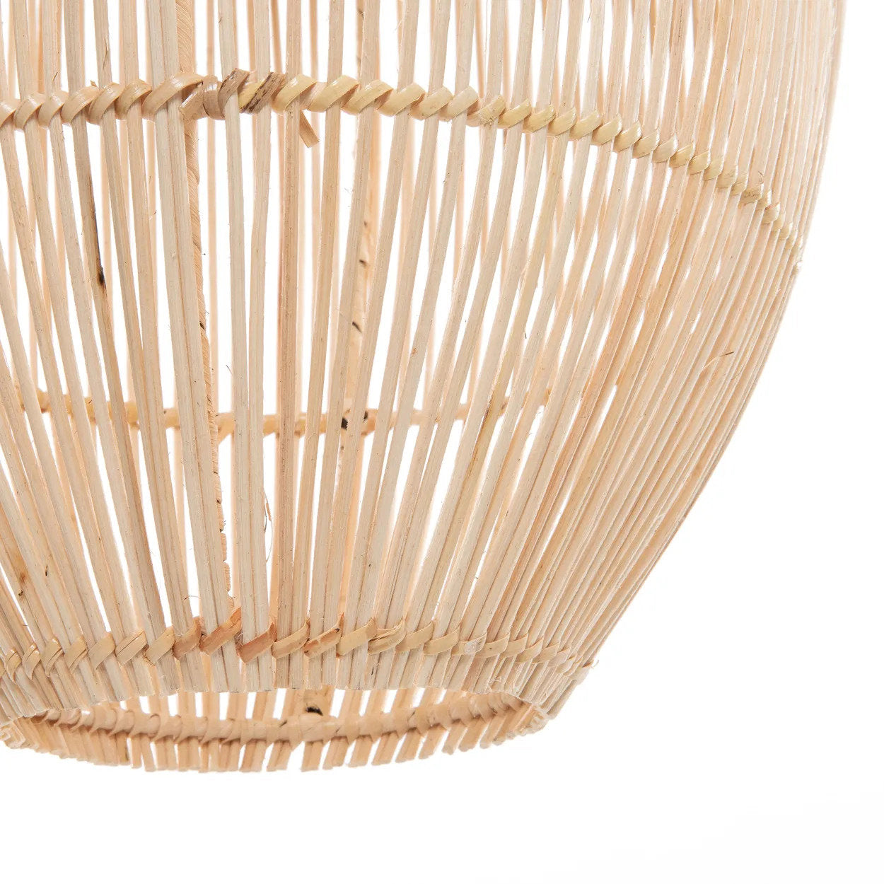 Abat-jour de suspension Zuri en rotin naturel 30 cm, vue 4