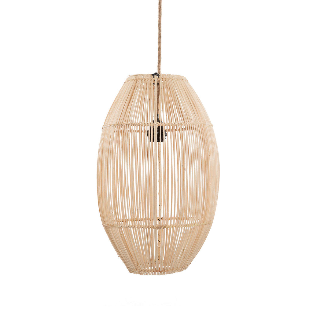 Abat-jour de suspension Zuri en rotin naturel 30 cm