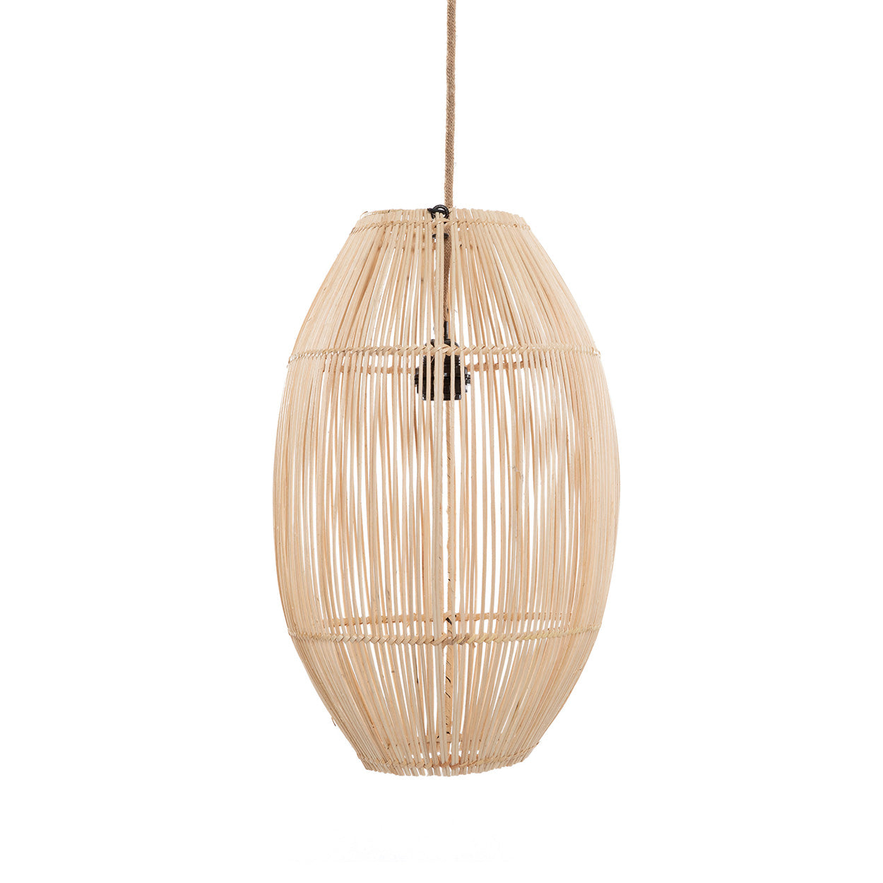 Abat-jour de suspension Zuri en rotin naturel 30 cm
