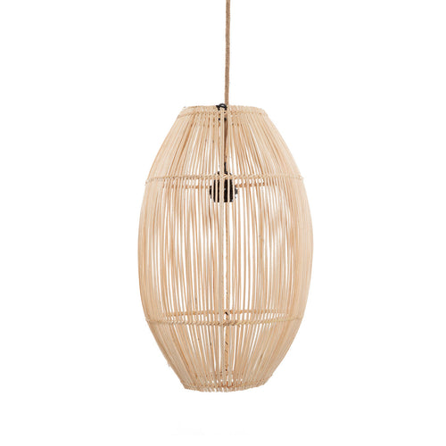 Abat-jour de suspension Zuri en rotin naturel 30 cm