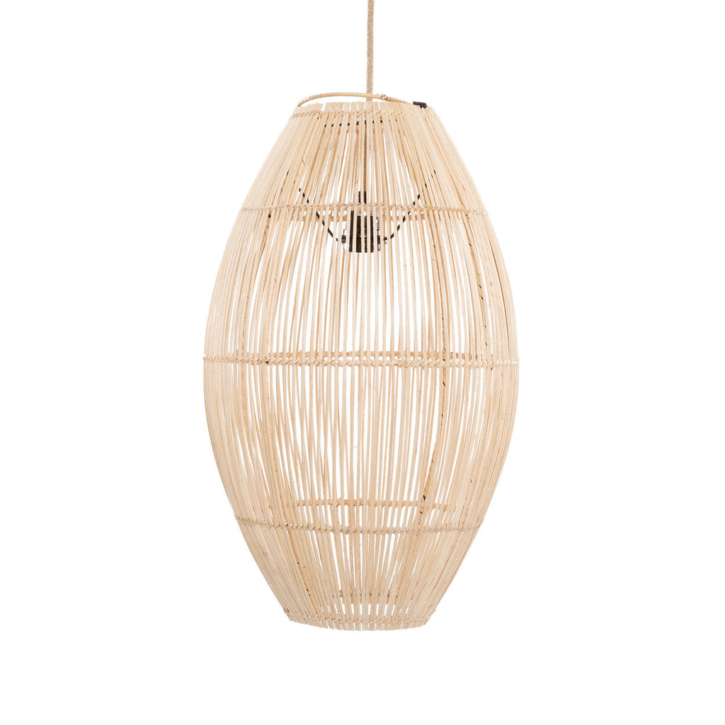 Abat-jour de suspension Zuri en rotin naturel 35 cm