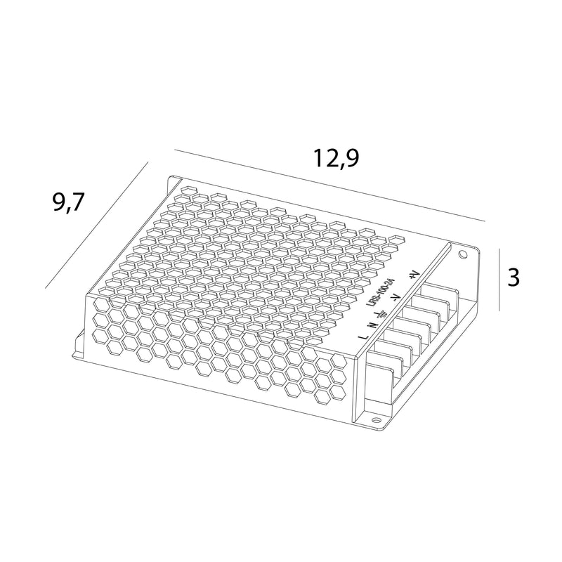 Dimensions Alimentation externe Micro11 48 V 100 W