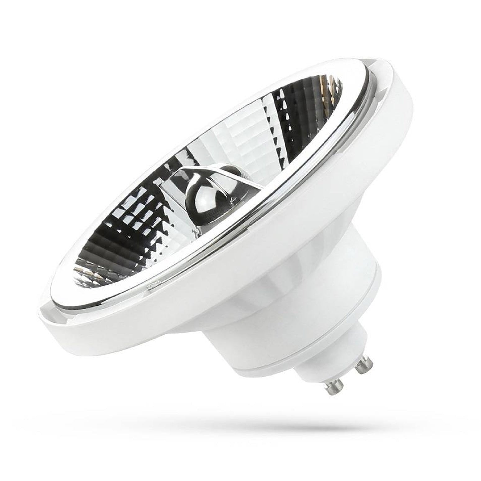 Ampoule LED GU10 AR111 blanc neutre à réflecteur AR111, culot GU10, sur fond blanc
