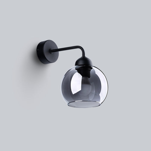 Applique Alino verre fumé E27 de profil