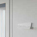 Applique Aliza acier blanc, double halo sur le mur