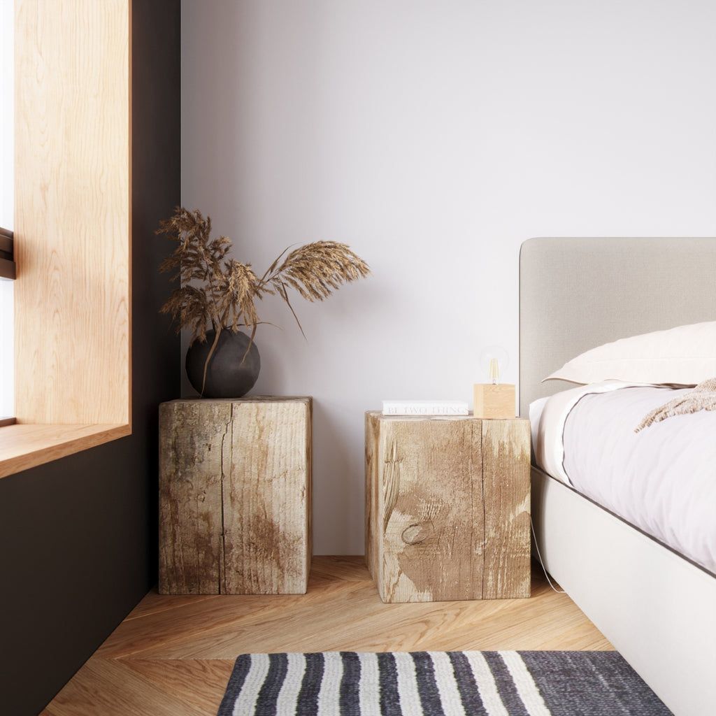 Applique Ariz en bois naturel en situation