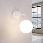 Applique Astral 1 boule opale acier blanche G9 allumé