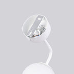 Applique Astral 1 boule opale acier blanche G9, détail de la structure