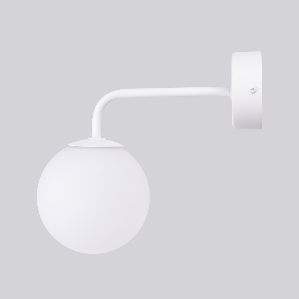 Applique Astral 1 boule opale acier blanche G9, détail
