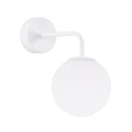 Applique Astral 1 boule opale acier blanche G9, boule de verre opale sur acier