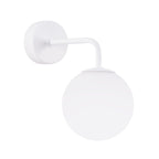 Applique Astral 1 boule opale acier blanche G9, boule de verre opale sur acier