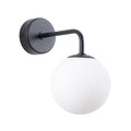 Applique Astral 1 boule opale acier noire G9, boule de verre opale sur acier