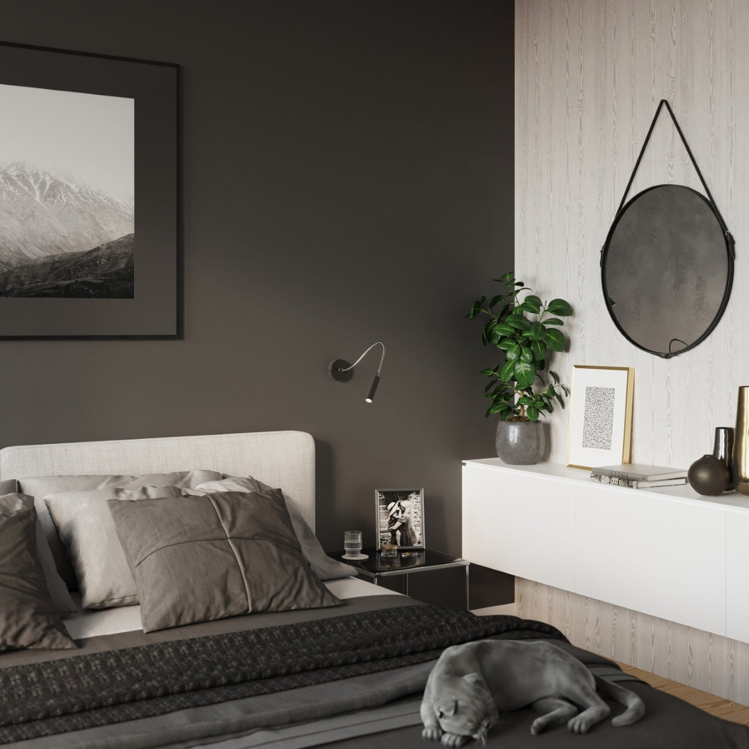 Applique Axil noire dans un intérieur contemporain