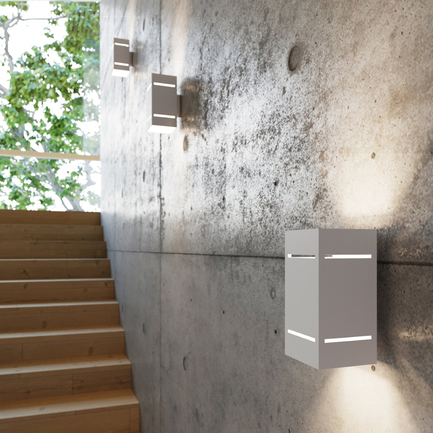 Applique Blocco blanche en situation dans une pièce moderne