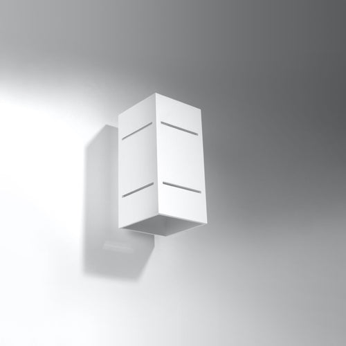 Applique Blocco aluminium blanc G9, vue de profil