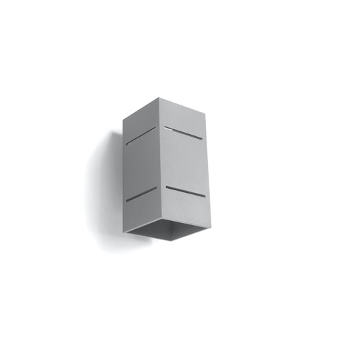 Applique Blocco aluminium gris G9, vue de profil