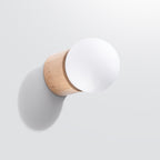Applique Boomo bois et verre opale G9 de profil