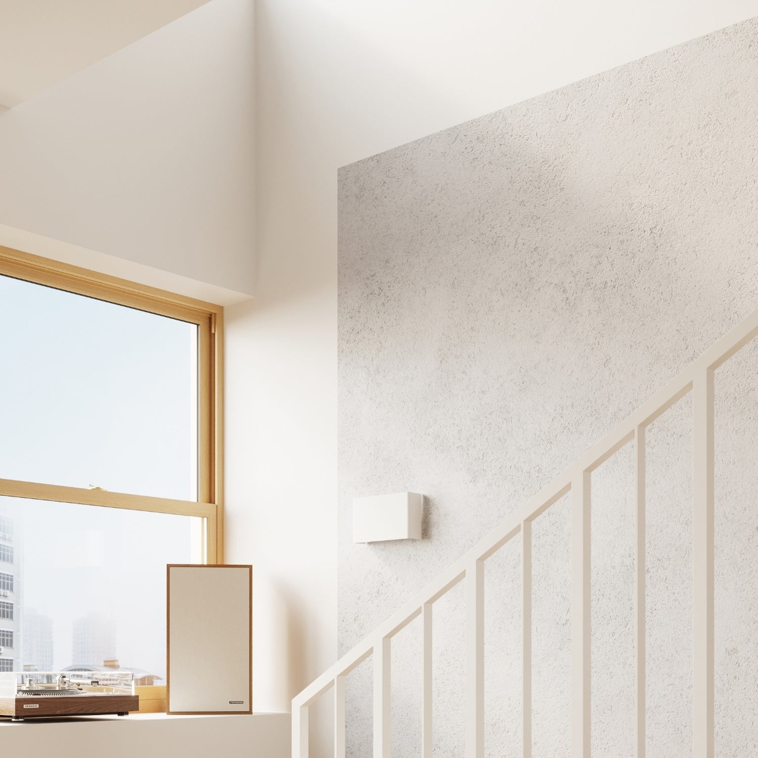 Applique Copertura acier blanc éclairant un mur clair