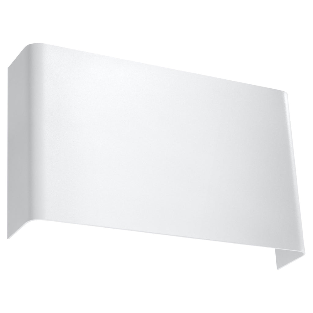 Applique Copertura acier blanc, capot rectangulaire, vue de face