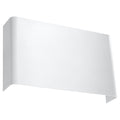 Applique Copertura acier blanc, capot rectangulaire, vue de face