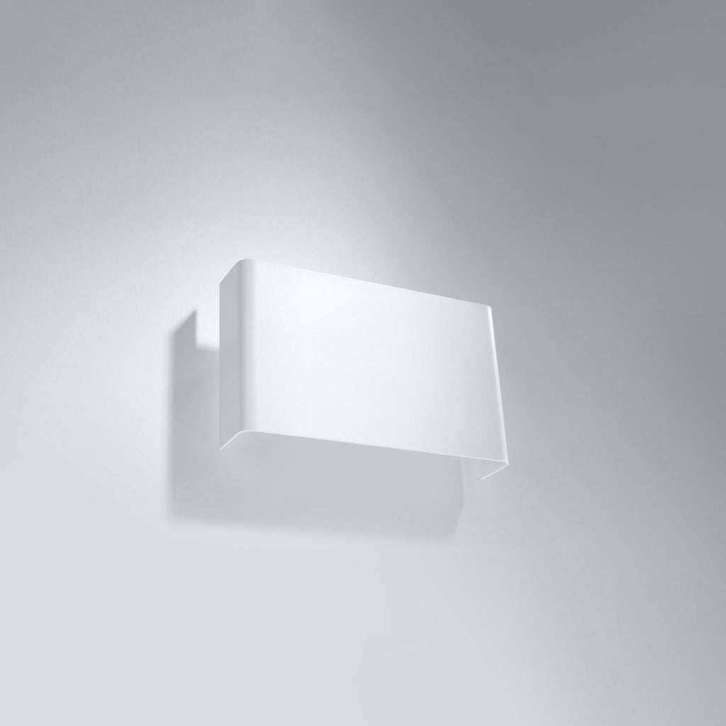 Applique Copertura acier blanc, vue de profil du capot plié