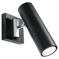 Applique Direzione, un spot tube orientable en acier noir