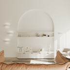 Applique Atena 30 céramique blanche E27 en ambiance