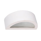 Applique Atena 30 céramique blanche E27, demi-cylindre de céramique blanche