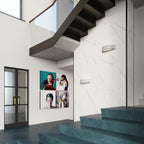 Applique Atena en céramique grise dans un intérieur contemporain