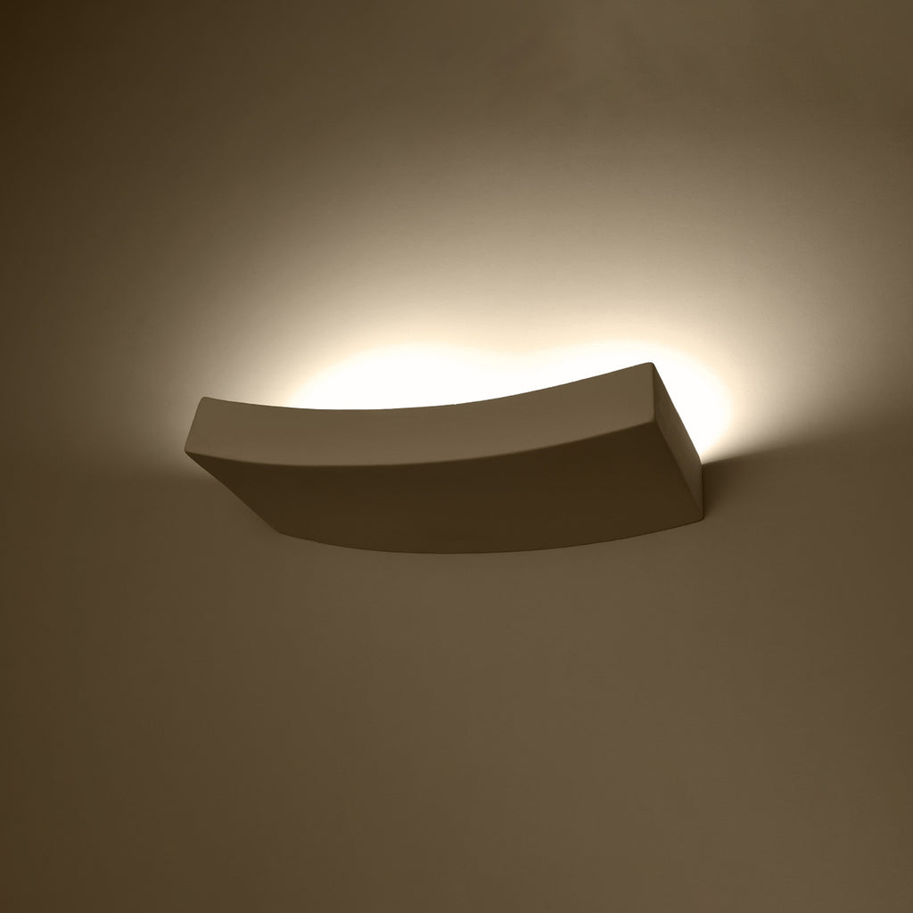 Applique en céramique Hattor allumée, lumière vers le haut et vers le bas