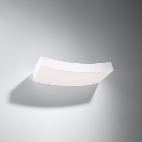 Applique en céramique Hattor blanche à peindre, vue de profil montrant la saillie
