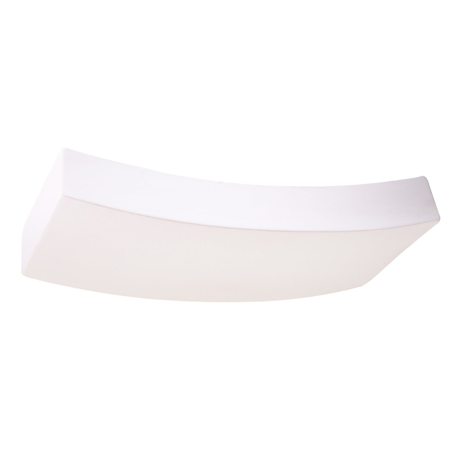 Applique en céramique Hattor blanche à peindre, forme courbée, vue de face