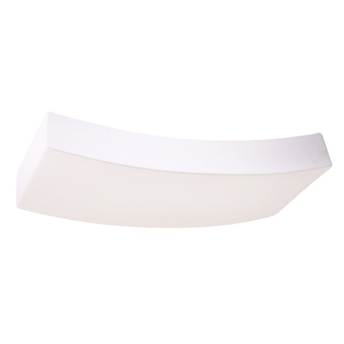 Applique en céramique Hattor blanche à peindre, forme courbée, vue de face