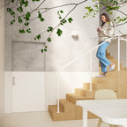Applique en céramique Nesta blanche dans un intérieur contemporain