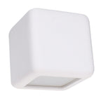 Applique en céramique Nesta blanche à peindre, cube, vue de face