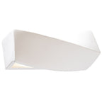Applique en céramique Sigma Mini blanche, forme torsadée