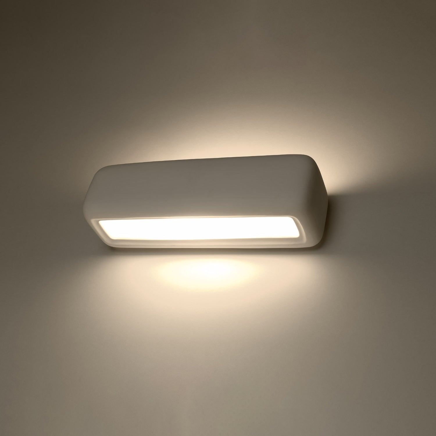 Applique en céramique Subani allumée, lumière vers le haut et vers le bas
